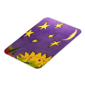 Niedliche Sonne und Mond mit gelben Sternen flexib Magnet (Linke Seite)