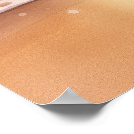 Niedliche Sonnenaufgang am Strand Poster (Ecke)