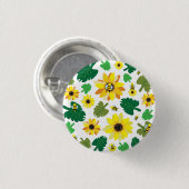 Niedliche Sonnenblume Button (Vorne & Hinten)