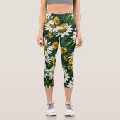 niedliche Sonnenblume Capri Leggings (Vorderseite)