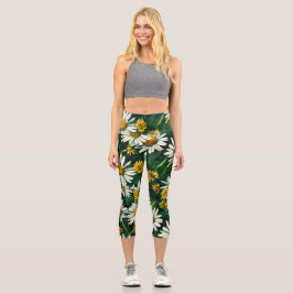 niedliche Sonnenblume Capri Leggings