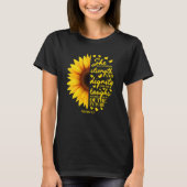 Niedliche Sonnenblume Christliche Bibel Verse Frau T-Shirt (Vorderseite)