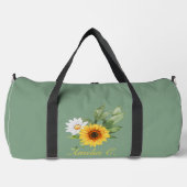 Niedliche Sonnenblume & Daisy Duffle Bag (Vorderseite)