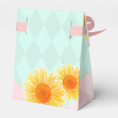 Niedliche Sonnenblume Erster Geburtstag Geschenkschachtel (Rückseite)