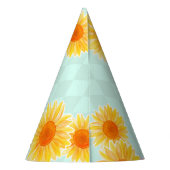 Niedliche Sonnenblume Erster Geburtstag Partyhütchen (Rückseite)