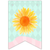 Niedliche Sonnenblume Erster Geburtstag Wimpelkette (Erste Fahne)