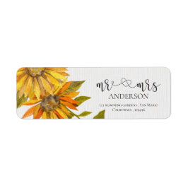 Niedliche Sonnenblume Frau und Frau Floral Hochzei