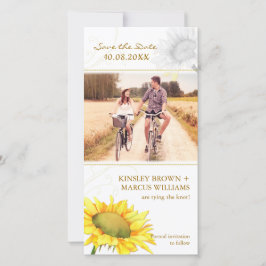Niedliche Sonnenblume Hochzeit Speichern Sie die D Save The Date