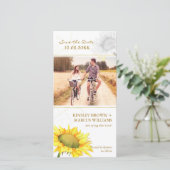 Niedliche Sonnenblume Hochzeit Speichern Sie die D Save The Date (Stehend Vorderseite)