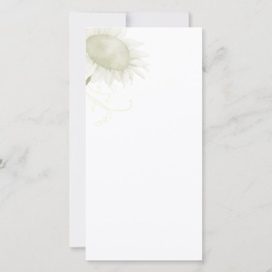 Niedliche Sonnenblume Hochzeit Speichern Sie die D Save The Date (Rückseite)