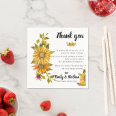 Niedliche Sonnenblume Hochzeit Vielen Dank Serviette (Beispiel)