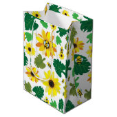 Niedliche Sonnenblume Mittlere Geschenktüte (Vorderseite Schrägansicht)