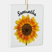 Niedliche Sonnenblume Personalisiert Keramikornament (Rechts)