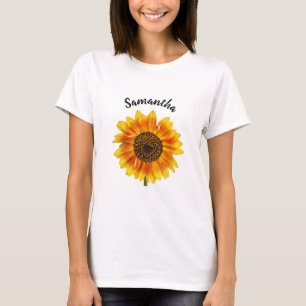 Niedliche Sonnenblume Personalisiert T-Shirt