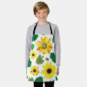 Niedliche Sonnenblume Schürze (Getragen)