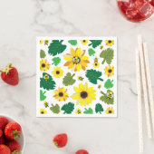 Niedliche Sonnenblume Serviette (Beispiel)