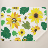 Niedliche Sonnenblume Sherpadecke (Vorderseite (Horizontal))