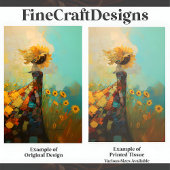 Niedliche Sonnenblume Weibchen mit Sonnenblumen C1 Seidenpapier