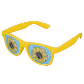 Niedliche Sonnenblumen Augen Gelbe Blume Kinderrüc Partybrille (Schrägansicht)