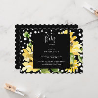 Niedliche Sonnenblumen Polka Dot Babydusche skallo