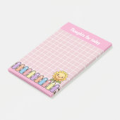 Niedliche Sonnenblumen rosa Gedanken für heute Post-it Klebezettel (angewinkelt)