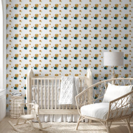 Niedliche Sonnenblumen Wasser Kinderzimmer Tapete