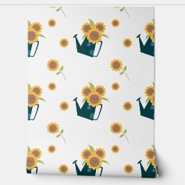 Niedliche Sonnenblumen Wasser Kinderzimmer Tapete