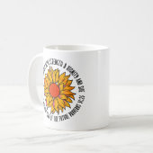 Niedliche Sonnenblumenbibel Kaffeetasse (Vorderseite Links)