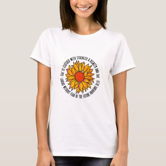 Niedliche Sonnenblumenbibel T-Shirt (Vorderseite)