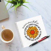 Niedliche Sonnenblumenbibliotheken 31 Notizblock