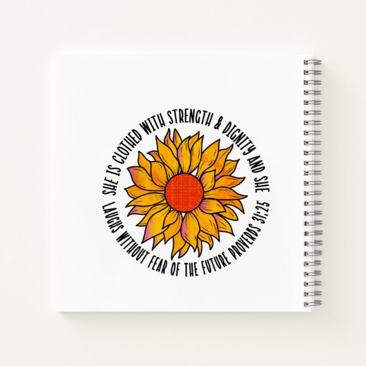 Niedliche Sonnenblumenbibliotheken 31 Notizblock (Rückseite)