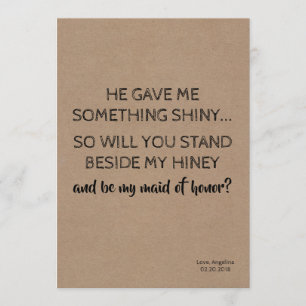 Niedliche Sonnenbridäne / Trauzeugin Vorschlag Einladung