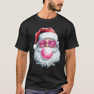 Niedliche Sonnenbrille des Weihnachtsmanns Gum Pin T-Shirt