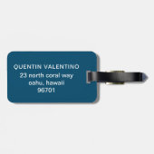 Niedliche Sonnenbrille Lächeln Gesicht Gepäckanhänger (Rückseite horizontal)