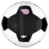 Niedliche, sonnendurchflutete, rosafarbene Kaugumm Fußball (Gedreht)