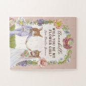 Niedliche Sonnenhochzeit wirst du mein Blumenmädch Puzzle (Horizontal)