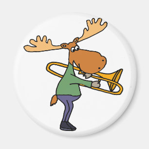 Niedliche Sonnenmaus Trombone Art Magnet