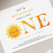 Niedliche Sonnenreise Erster Geburtstag Einladung