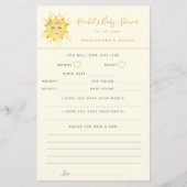 Niedliche Sonnenschein-Babyduschberatung und -vorh (Vorderseite)