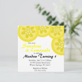 Niedliche Sonnenschein-u. Limonade-Party Einladung (Stehend Vorderseite)