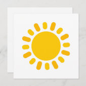 Niedliche Sonnenschutzgestaltung Einladung (Vorne/Hinten)