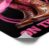 Niedliche Sonnenstiefel auf dem Western "Bodenline Poster (Ecke)