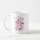 Niedliche Sonnenstrahlen Art Pink Eier Frühling Kaffeetasse (Links)