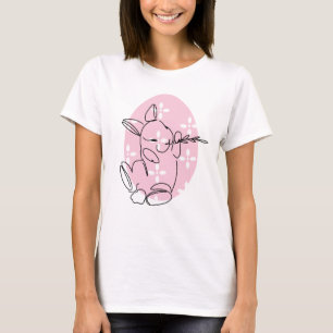 Niedliche Sonnenstrahlen Art Pink Eier Frühling T-Shirt