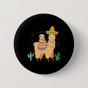 Niedliche Sonnenstraße und Llama mit Taco und Mexi Button