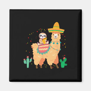 Niedliche Sonnenstraße und Llama mit Taco und Mexi Magnet