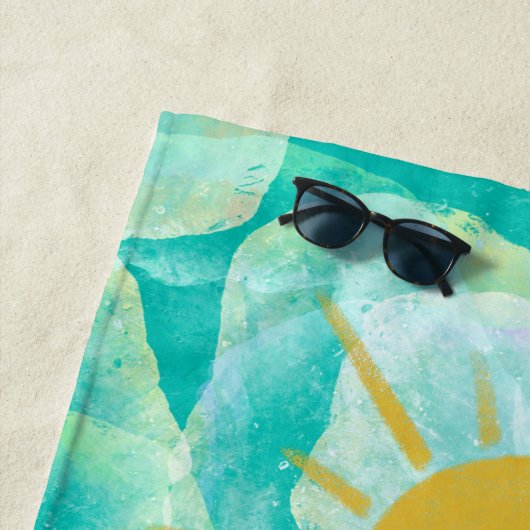 Niedliche Sonnentage & Salty Waves Strandtuch (Beispiel)