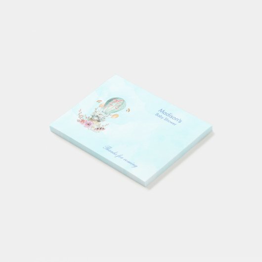 Niedliche Sonnenterrasse in einem Heißluftballon B Post-it Klebezettel (angewinkelt)