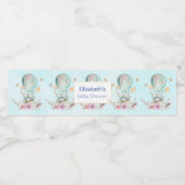 Niedliche Sonnenterrasse in einer Balloon Babydusc Wasserflaschenetikett (Einzelnes Label)