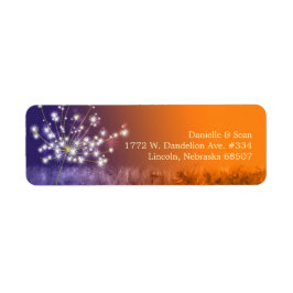 Niedliche Sonnenuntergang-Löwenzahn Hochzeitszwieb